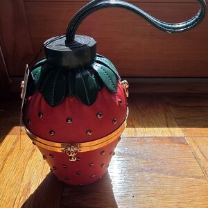 Strawberry Shaped Red and Green Bag
